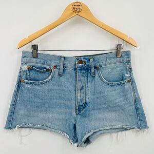 Madewell Relaxed Cutoff Shorts in Cedarcroft Wash, Sz 27, Cone Mill Festival